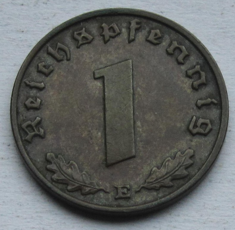  Deutsches Reich: 1 Pfennig 1936 E   