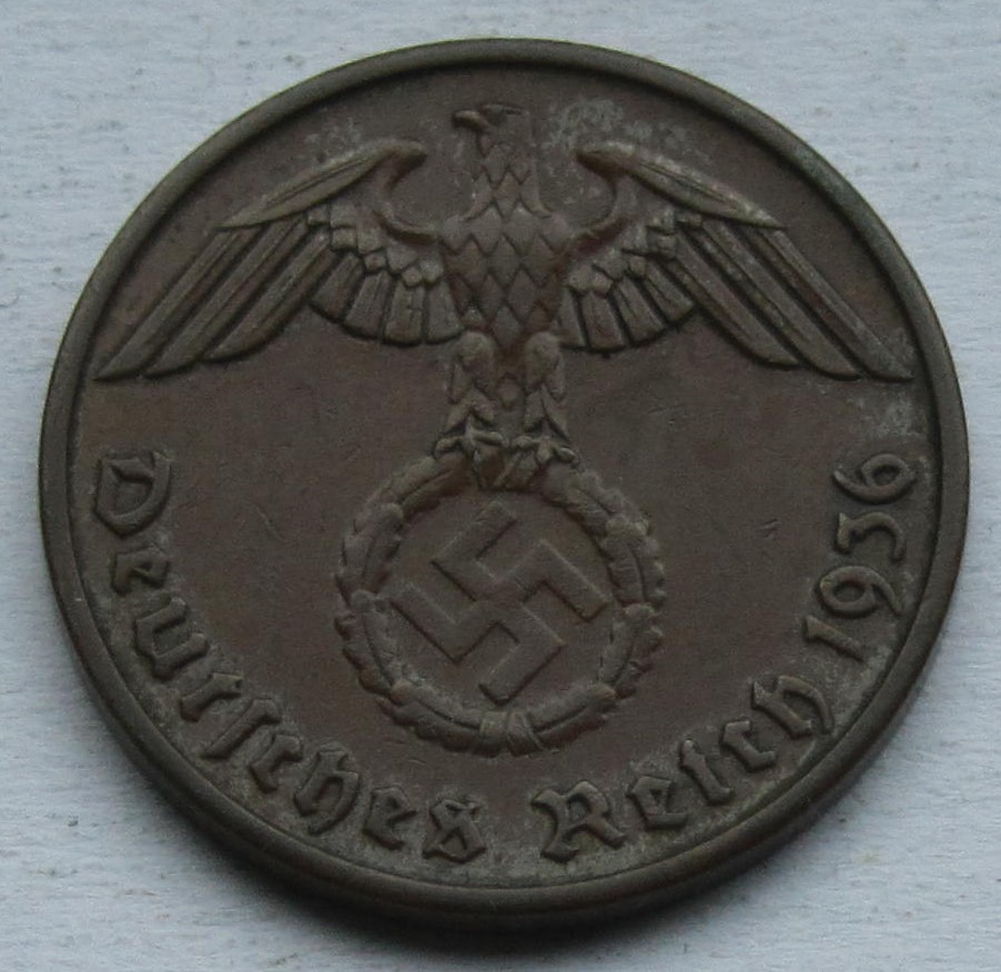  Deutsches Reich: 2 Pfennig 1936 F   