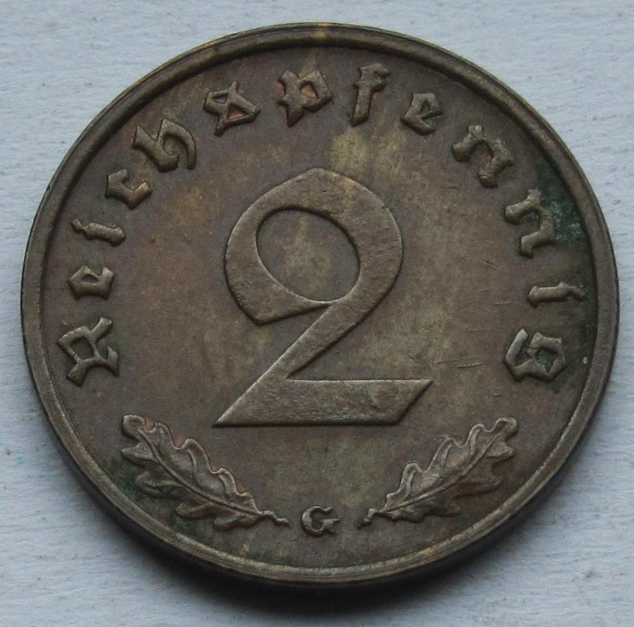  Deutsches Reich: 2 Pfennig 1940 G   
