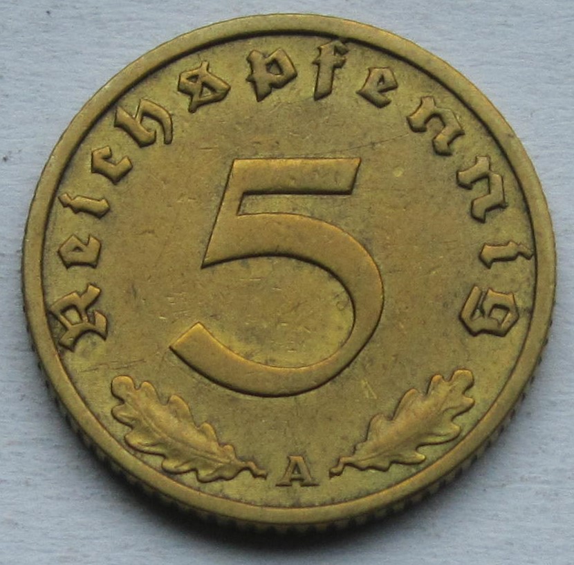  Deutsches Reich: 5 Pfennig 1936 A   