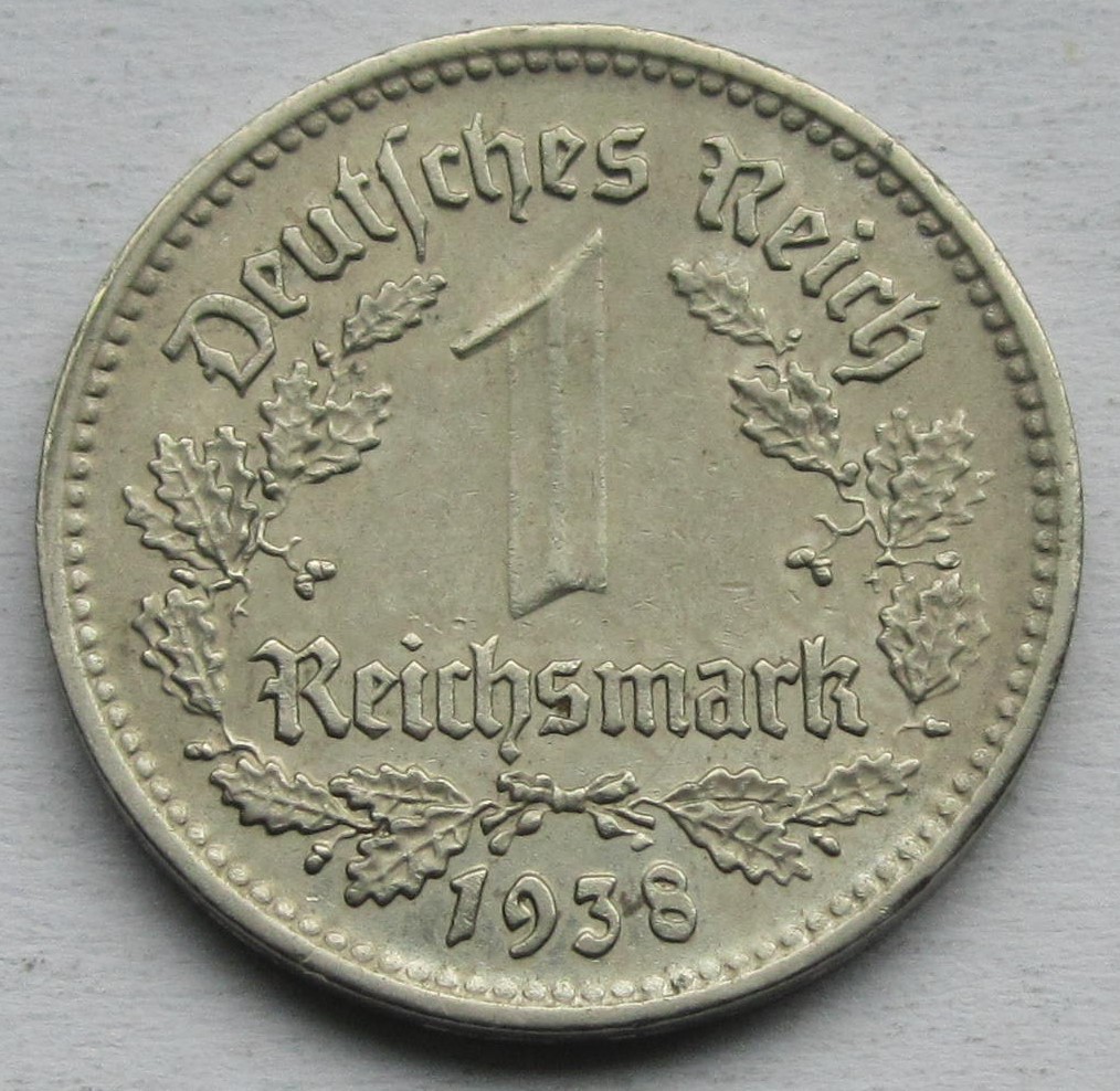  Deutsches Reich: 1 Mark 1938 G   