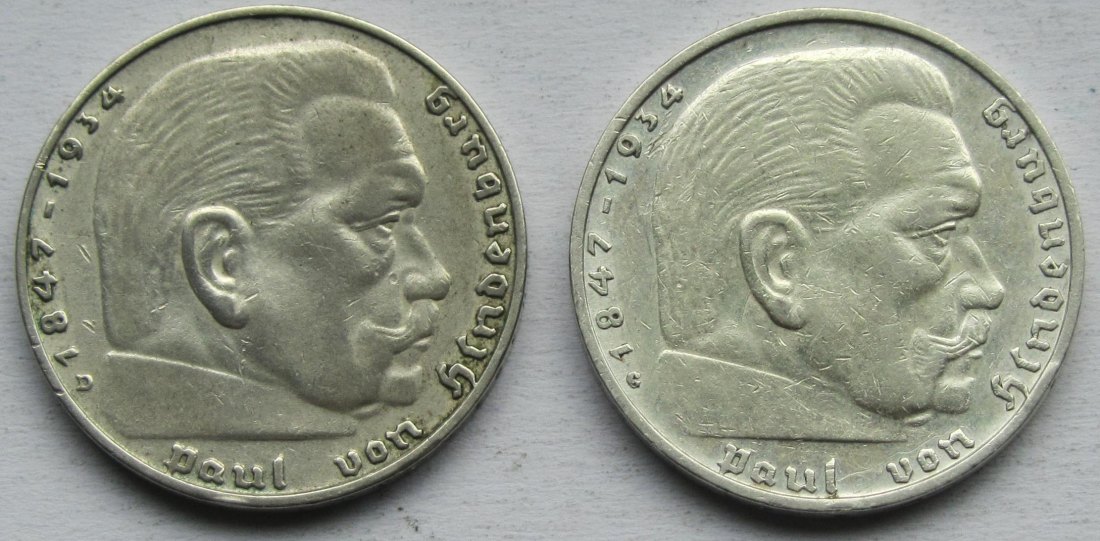  Deutsches Reich: 2 Mark 1936 D + G   