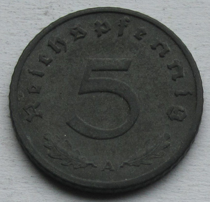  Deutsches Reich: 5 Pfennig 1944 A   