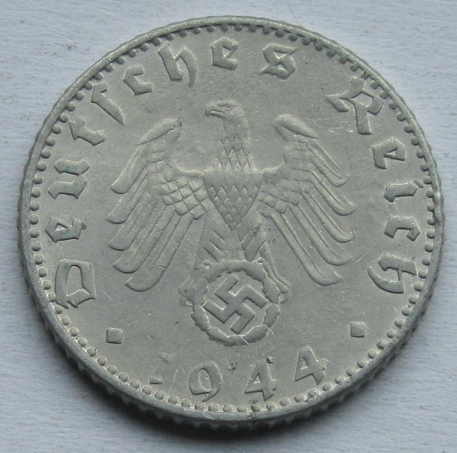  Deutsches Reich: 50 Pfennig 1944 G   