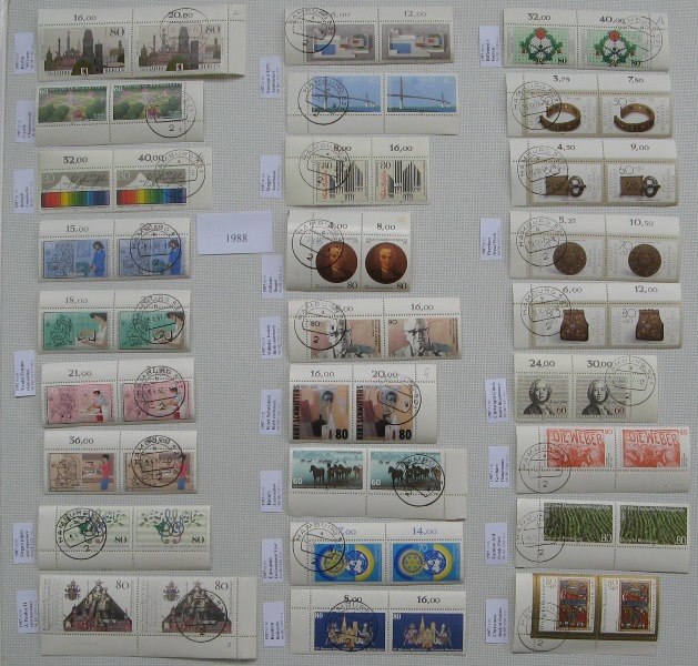 1987, Germany, Stamp Set, Mi 1306-1346, MNH (54 stamps)