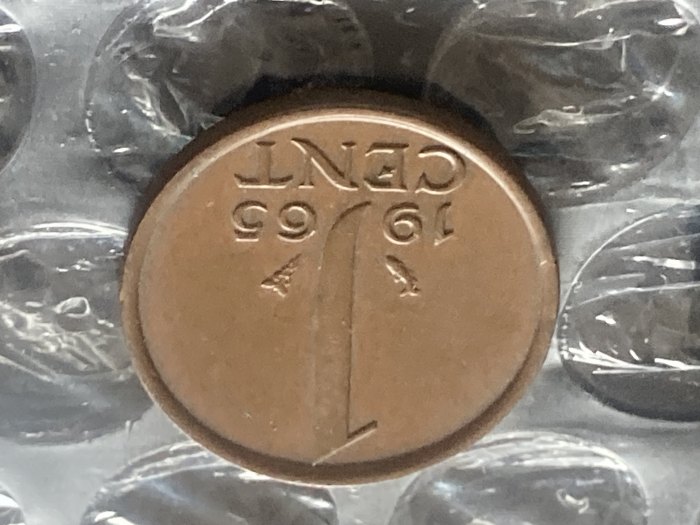  Münze Münzen Umlaufmünze Niederlande 1 Cent 1965   