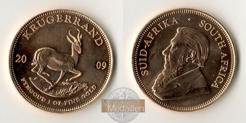 Süd Afrika  1oz MM-Frankfurt Feingold: 31,1g Krügerrand 2009 