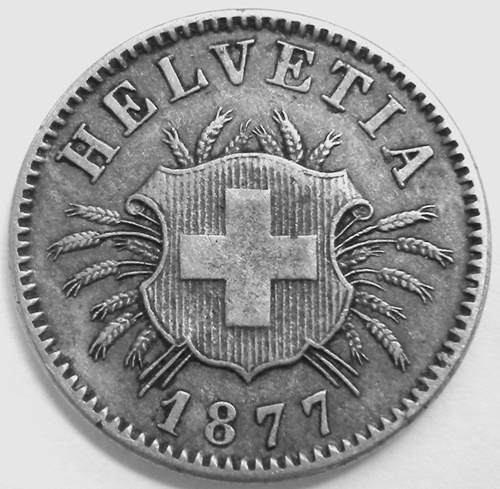  Schweiz 5 Rappen 1877   