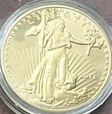  USA, 2011, 50-Dollar Gold KOPIE gekapselt   