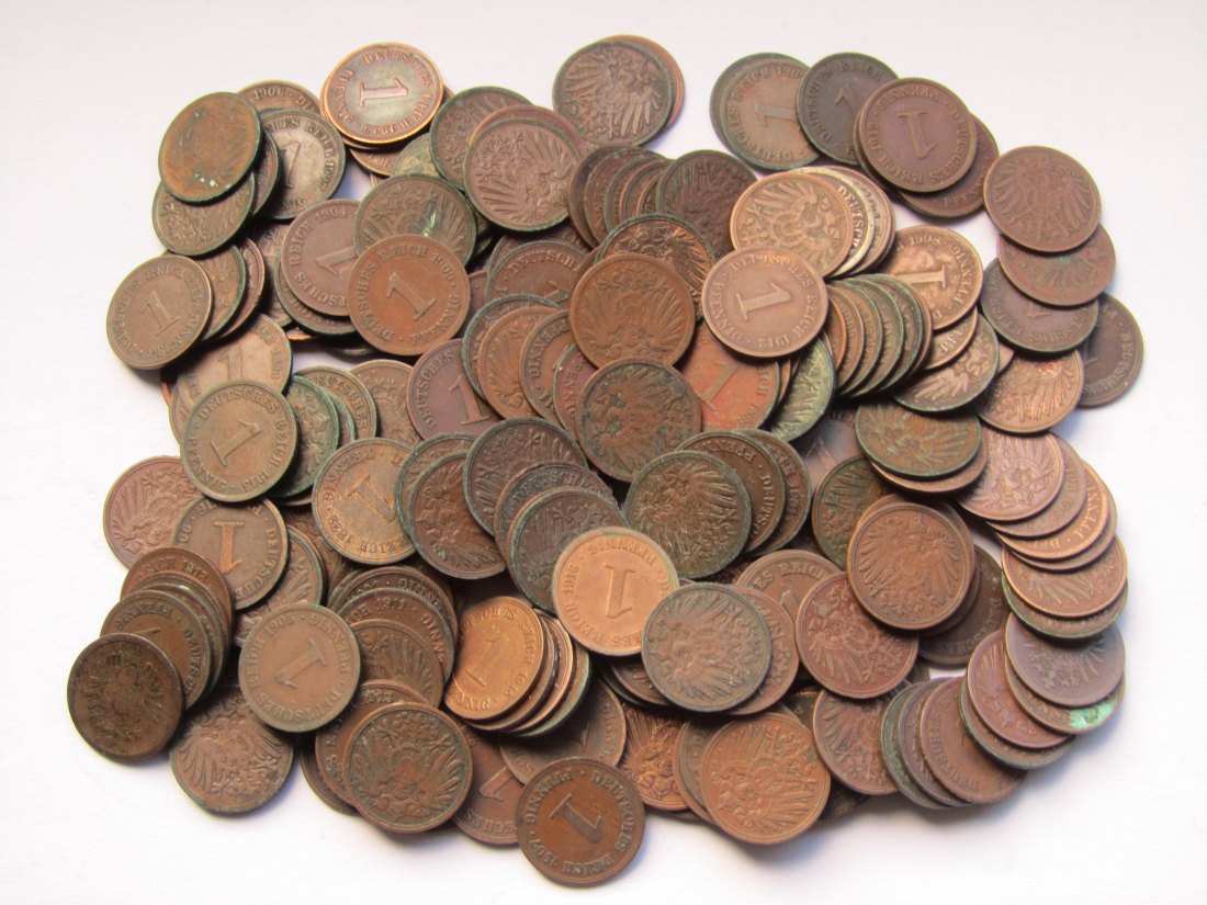  Kaiserreich: 200 x 1 Pfennig (Jaeger 1 + 10)   
