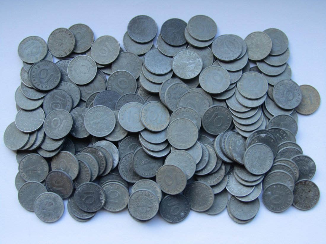  Deutsches Reich: 200 x 10 Pfennig Zink (Jaeger 371)   