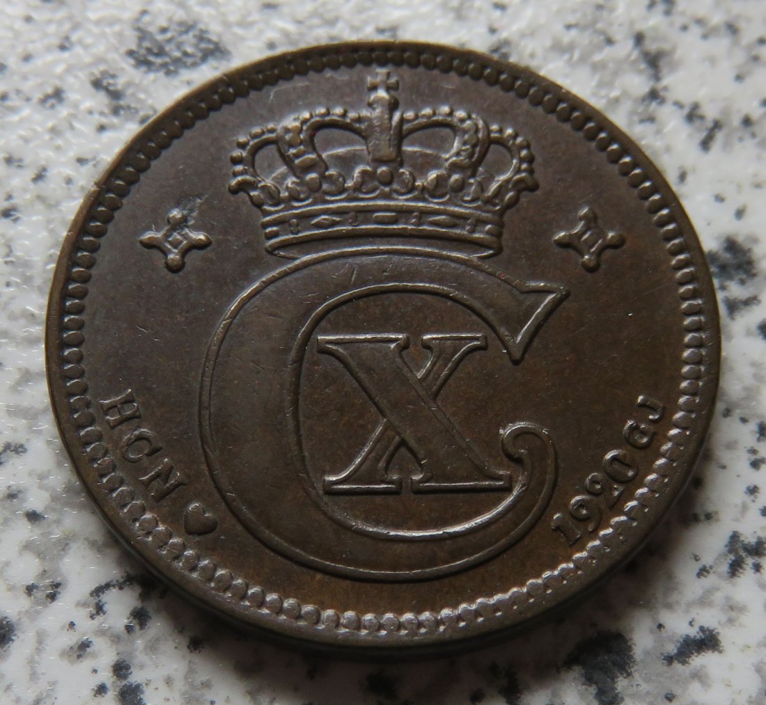  Dänemark 2 Öre 1920, Erhaltung   