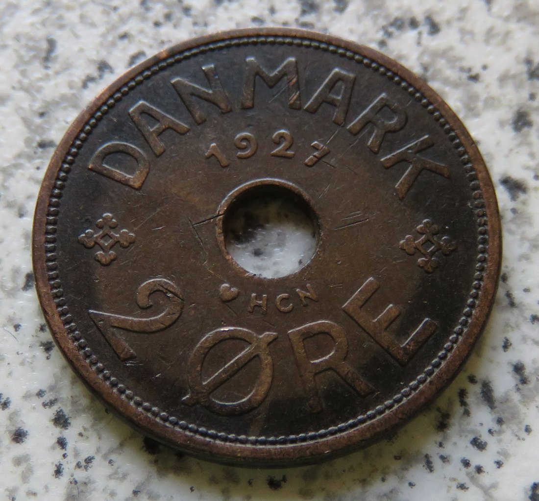  Dänemark 2 Öre 1927 HCN   