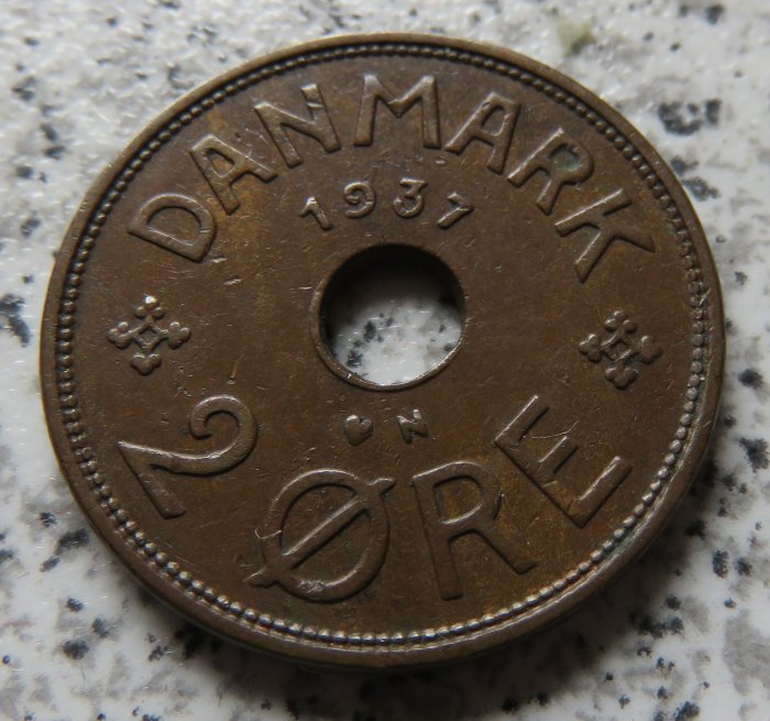  Dänemark 2 Öre 1937 N   
