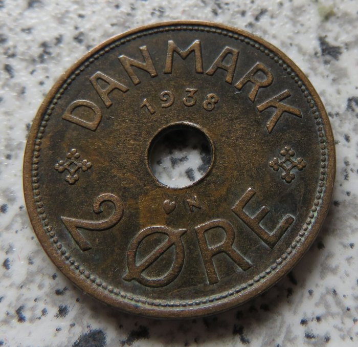  Dänemark 2 Öre 1938 N   