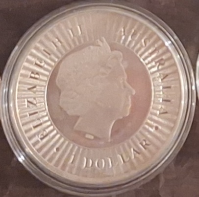  Australien, 1 Dollar, 2017 Elizabeth II Känguru, 1oz 9999 Silber (gekapselt)   