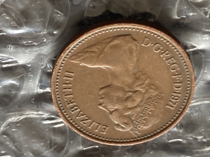  Münze Münzen Umlaufmünze Großbritannien 1 Penny 1971   