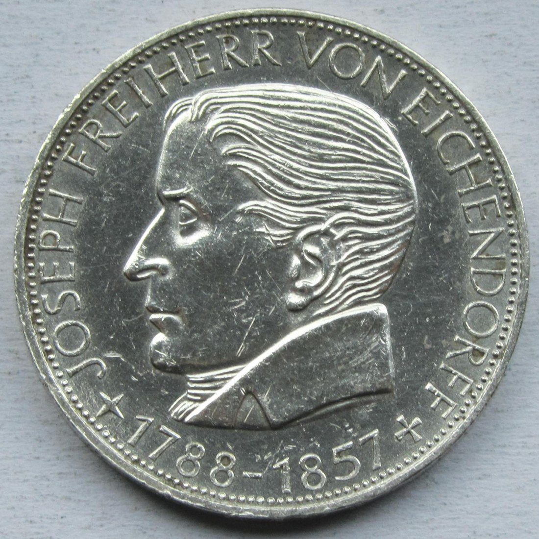  Deutschland: 5 DM Eichendorff 1957   