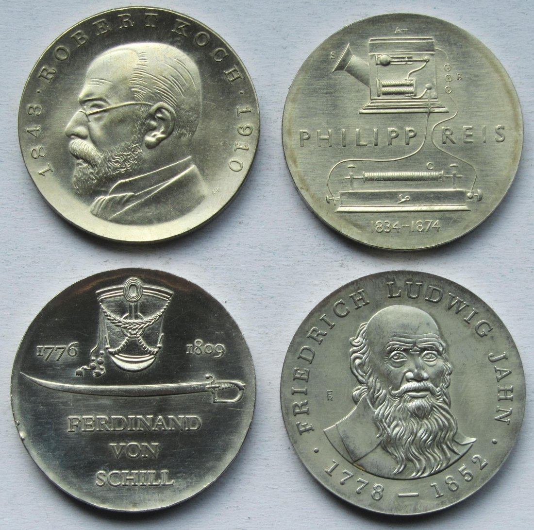  DDR: 4 x 5 Mark Koch 1968 + Reis 1974 + Schill 1976 + Jahn 1977   