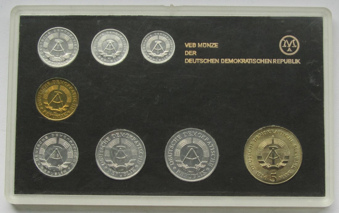  DDR: Kursmünzensatz 1986   