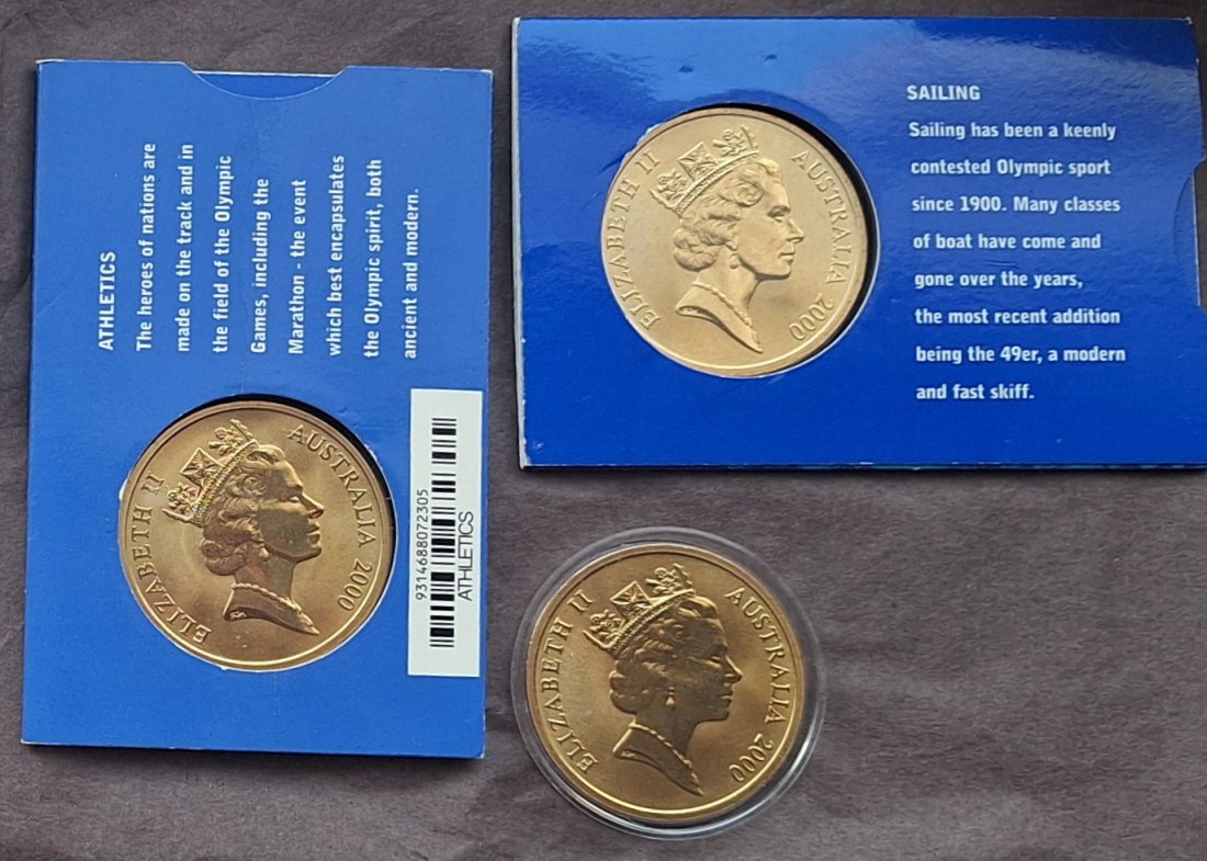 Australien, 3x5 Dollar, 2000 Elizabeth II Sydney Olympic Coin 1+17 von 28 1xlose   