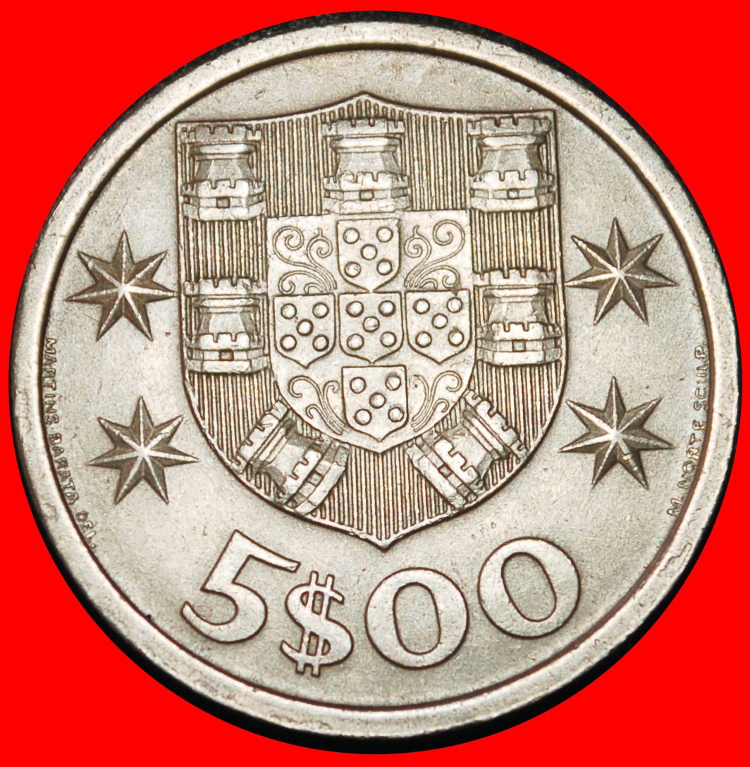  Ⰶ 25 SILVER BEZANTS (1963-1986): PORTUGAL ★ 5 ESCUDOS 1967 SHIP!★LOW START ★ NO RESERVE!   