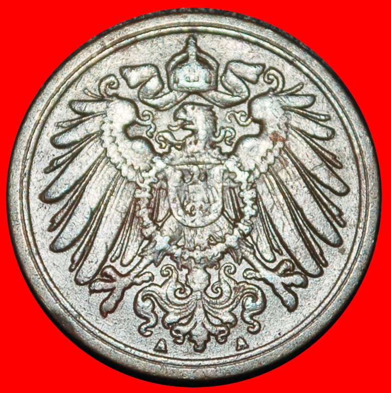  Ⰶ EAGLE (1890-1916): GERMANY ★1 PFENNIG 1910A PRUSSIA! WILLIAM II (1888-1918)★LOW START★ NO RESERVE!   
