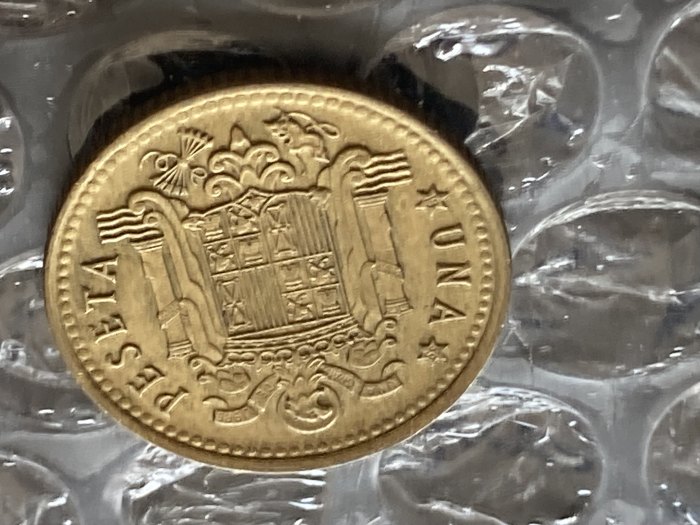  Münze Umlaufmünze Spanien 1 Peseta 1966 im Stern 69   