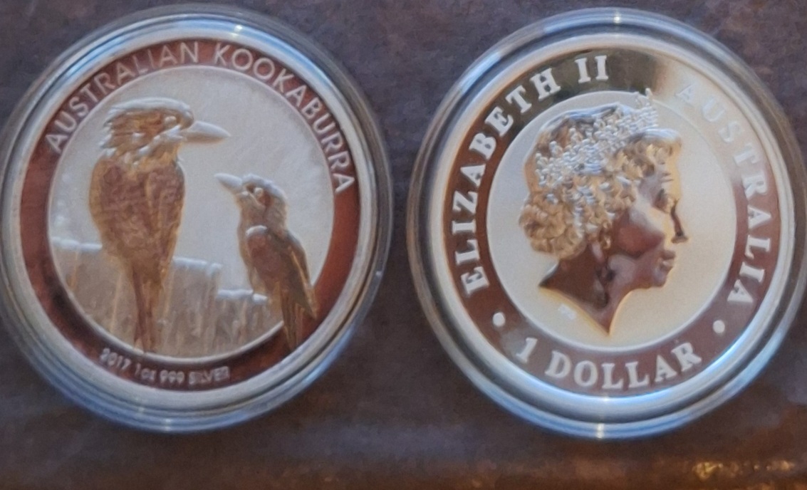  Australien, 1 Dollar, 2017 Kookaburra, 1oz 999 Silber gekapselt   