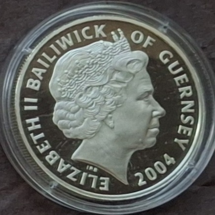  Bailiwick of Guernsey Elisabeth II, 5 Pfund, 2004 925er Silber ex 25.000   