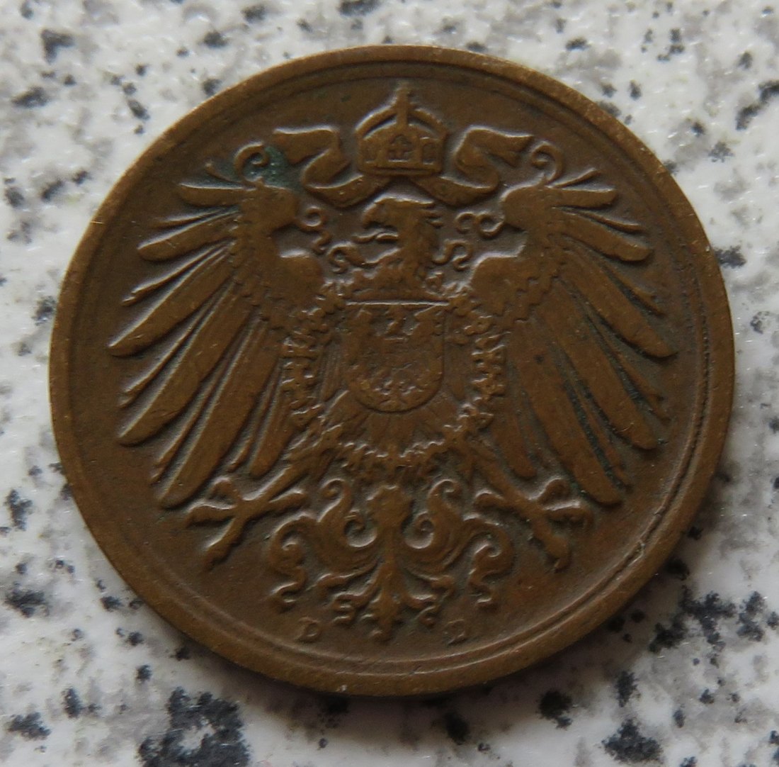  Kaiserreich 1 Pfennig 1916 D   