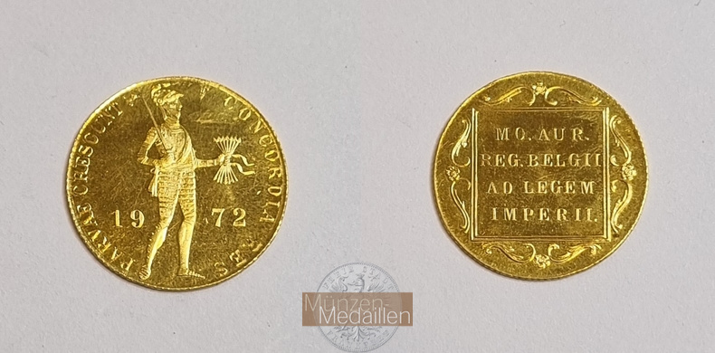 Niederlande Juliana 1949-1980 MM-Frankfurt  Feingold: 3,44g Dukat 1972 