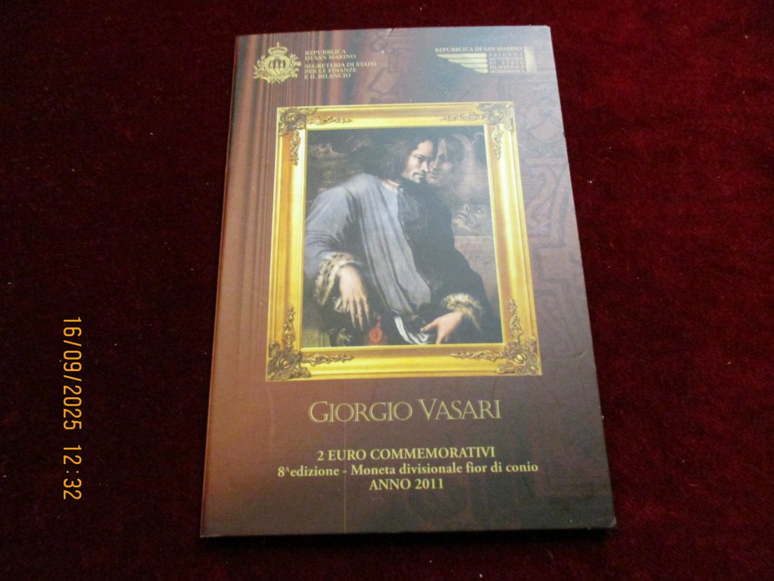  2 Euro 2011 Giorgio Vasari San Marino Gewicht: 53g   