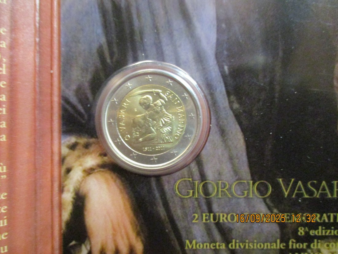 2 Euro 2011 Giorgio Vasari San Marino Gewicht: 53g   