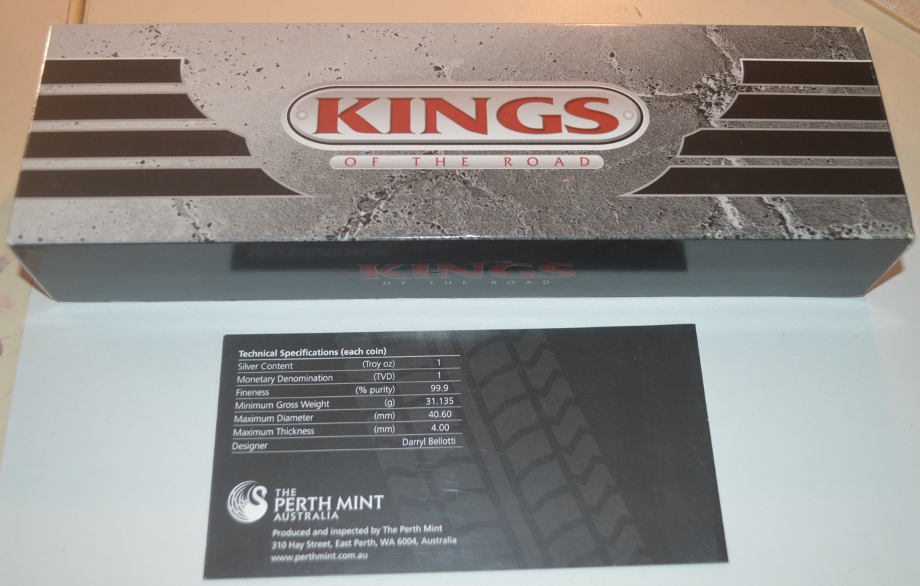  - kirofa - EMPTY BOX + COA - TUVALU - 2010 - KINGS OF THE ROAD - NO COINS - SEE PHOTOS   