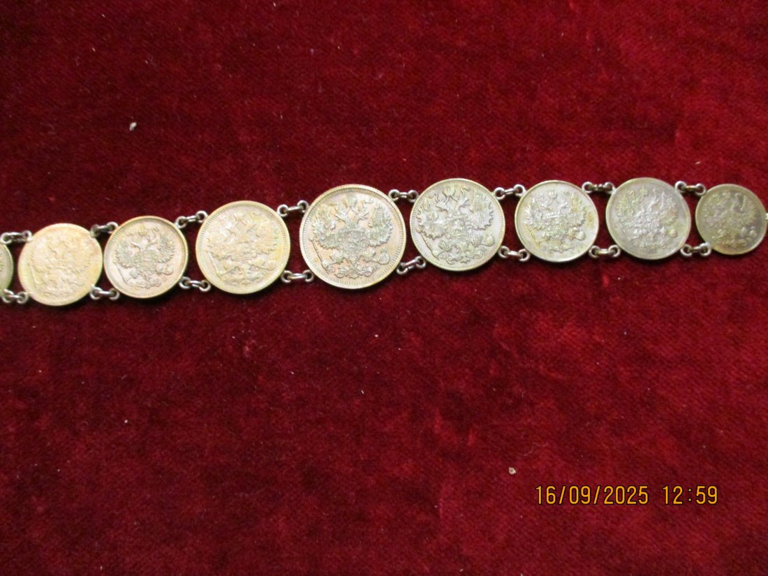  Armband Silbermünzen Russland Gewicht: Ca:19g / R2   