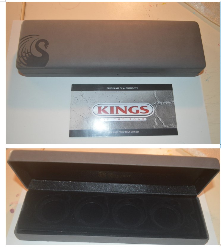  - kirofa - EMPTY BOX + COA - TUVALU - 2010 - KINGS OF THE ROAD - NO COINS - SEE PHOTOS   
