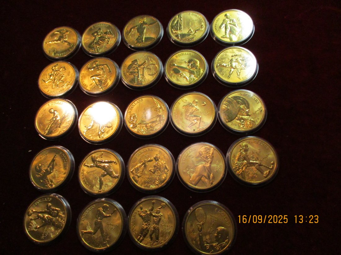  24 x 5 Dollars Australien 2000 Sport 500 Gramm / X1   