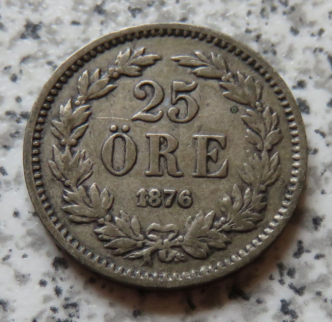  Schweden 25 Öre 1876   