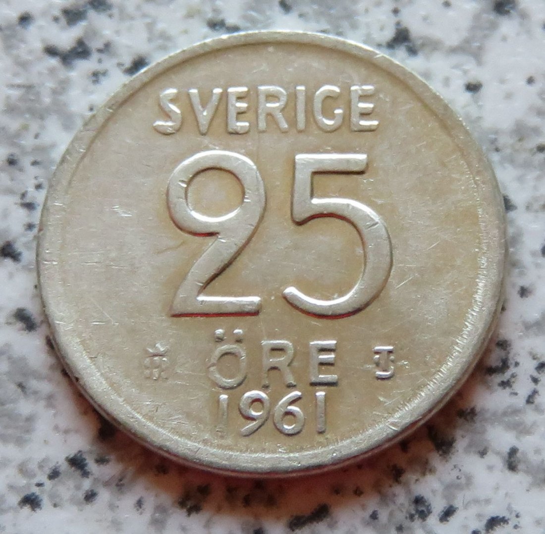  Schweden 25 Öre 1961   