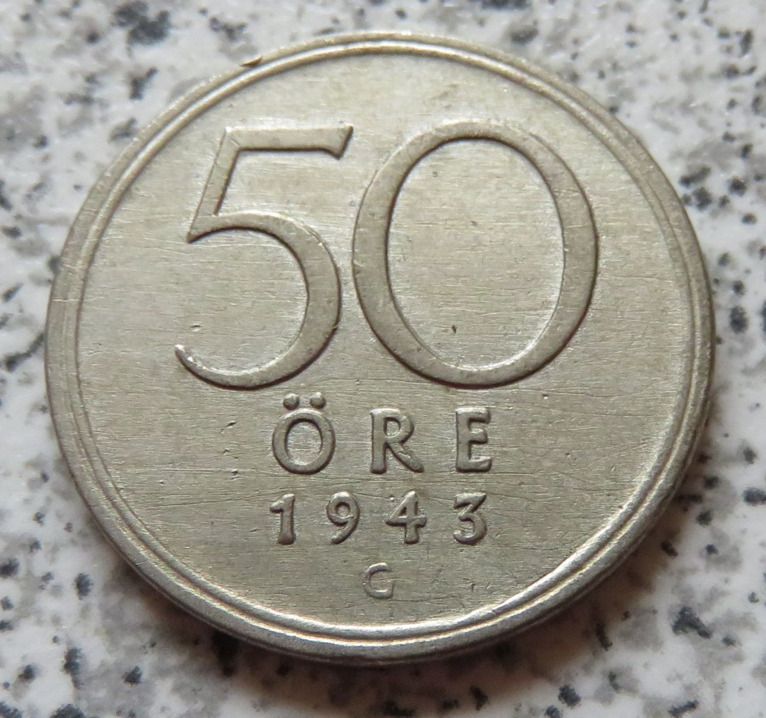  Schweden 50 Öre 1943   