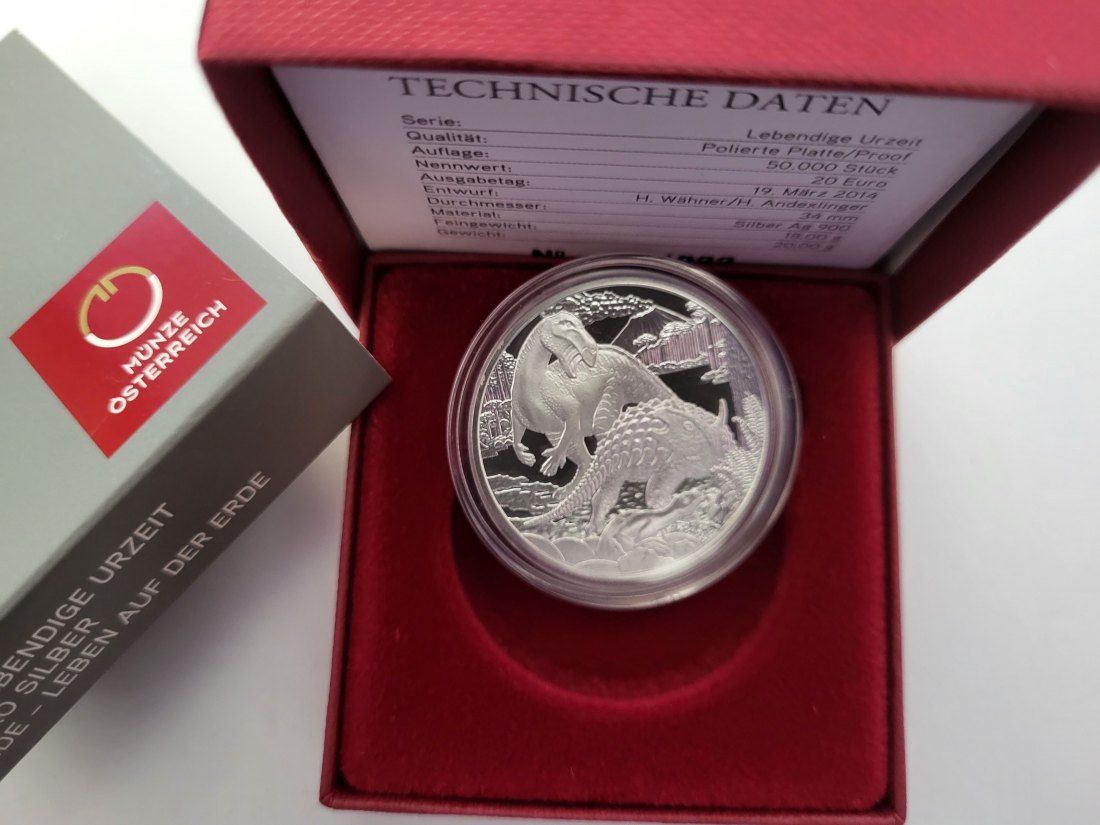  20 Euro 2014 Kreide Leben auf der Erde 900/18g fein silber Österreich Spittalgold9800 (5370   