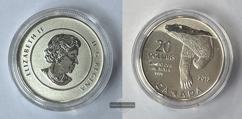  Kanada 2012 20 Dollars Polar Bear KM#1226 FM-Frankfurt Feinsilber: 7,95g   