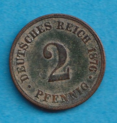  Kaiserreich 2 Pfennig 1876 B   