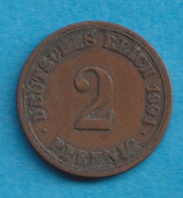 Kaiserreich 2 Pfennig 1904 A   