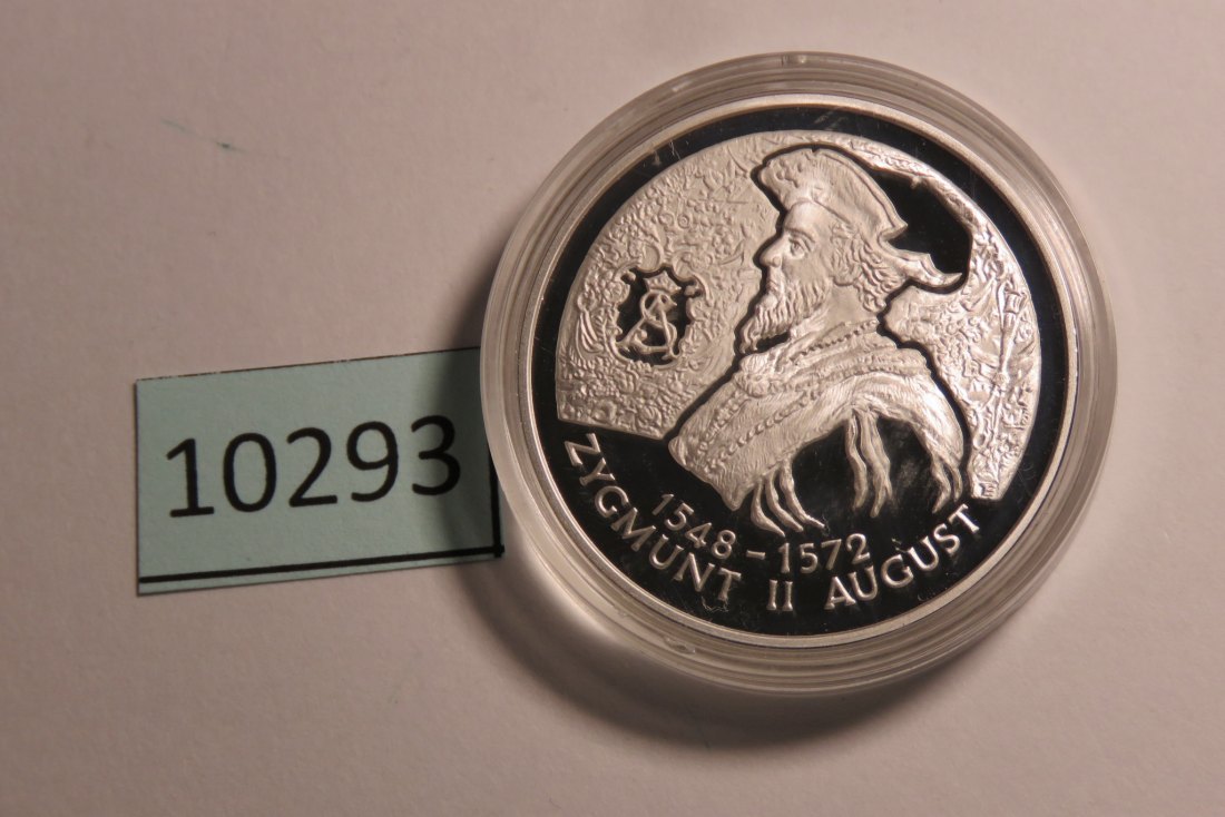  10293 Polen 1996 - 10 zt -  Zygmunt II August - Büste - SILBER   