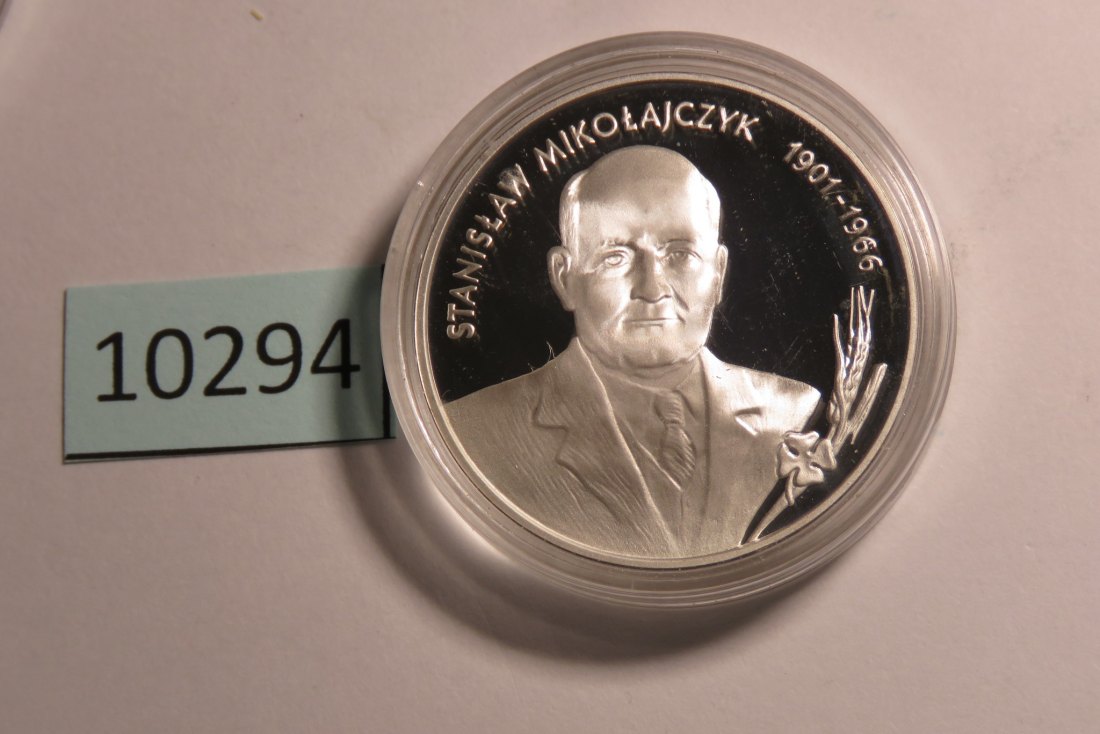  10294 Polen 1996 - 10 zt -  Mikolayczyk - SILBER   