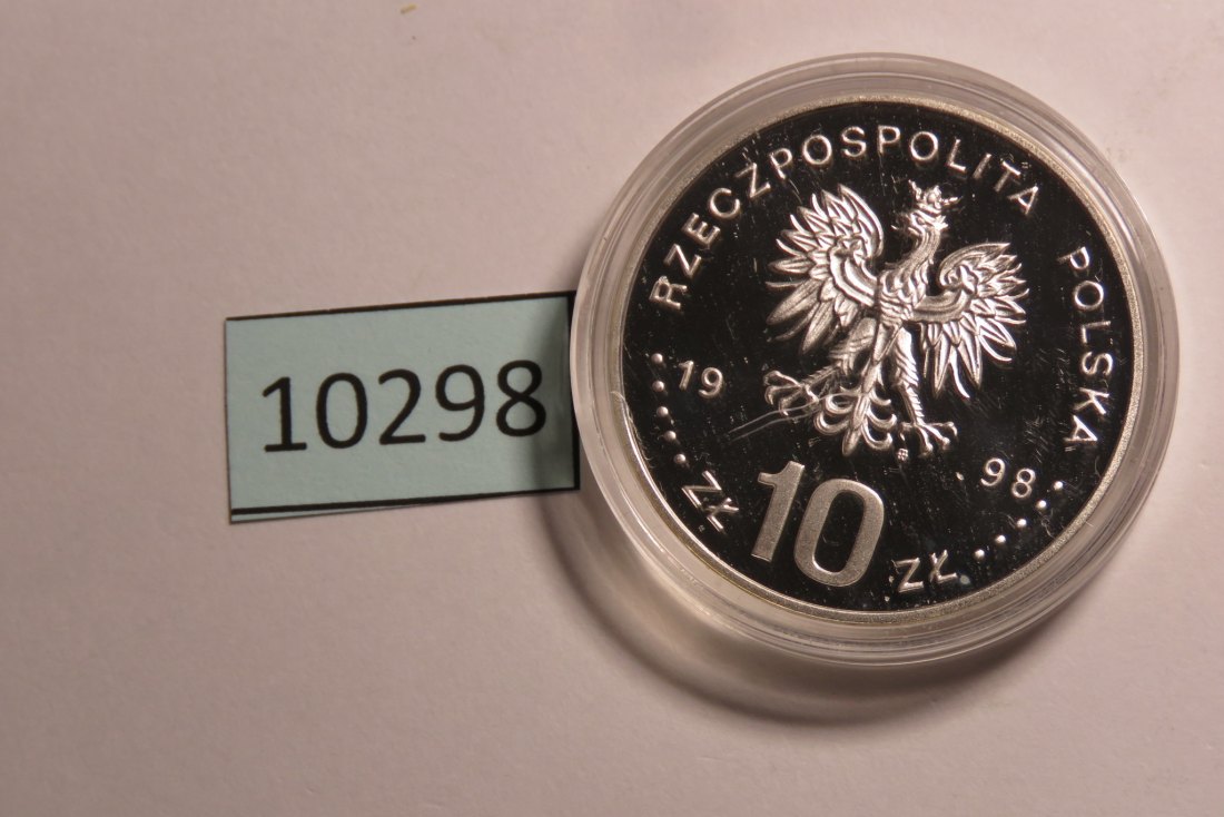 10298 Polen 1998 - 10 zt - Zygmunt III Wasa  1/4 - SILBER   