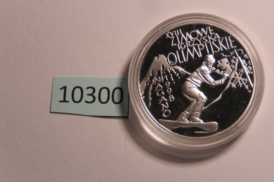 10300 Polen 1998 - 10 zt - Olympia snowboard - SILBER