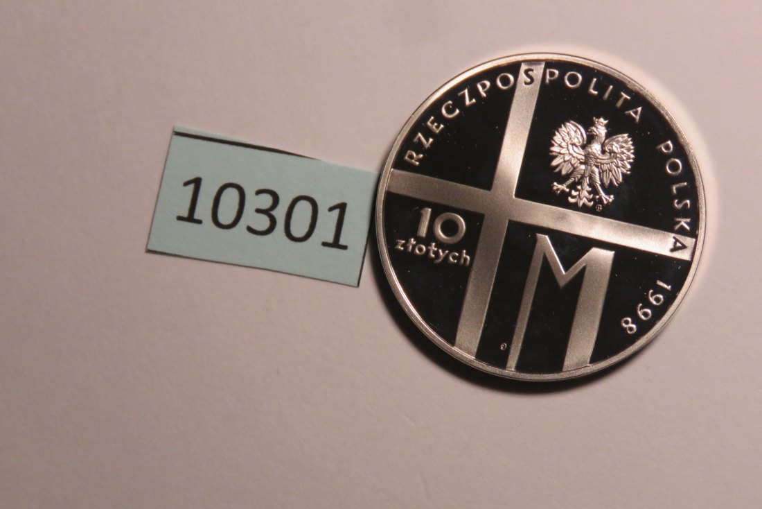  10301 Polen 1998 - 10 zt - 20 Jahre Papst Joh. Paul II - SILBER   